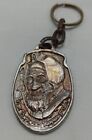Vintage Brass Keychain with The IMAGE of BABA SALI & Blessing for Safe Way 