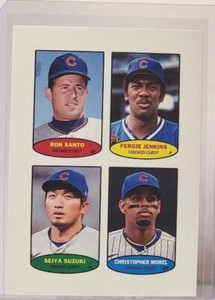 2023 Topps Heritage 1974 STAMPS Santo/Jenkins/Suzuki/Morel CHICAGO CUBS 74BS 