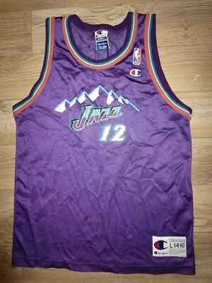 Camiseta John Stockton #12 Utah Jazz Campeón NBA Juvenil L 14-16 niños  Foto 1 de 3
