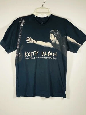 Camiseta Keith Urban World Tour 2007 Negra Talla Mediana Diseño Hank Evie Foto 1 de 2