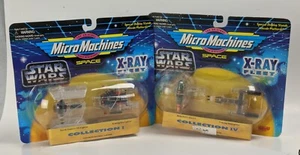1995 Galoob Star Wars X-Ray Fleet Micro Machines Slave-1 A-Wing Y-Wing Tie Fight - Picture 1 of 3