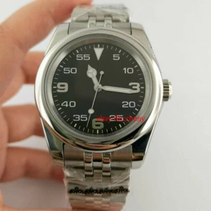 39mm Leuchtzifferblatt Saphirglas Stahl poliertes Gehäuse Automatik Armbanduhr - Bild 1 von 4