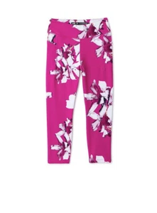 Avia Girls Pink Floral Printed Leggings with Pockets - Picture 1 of 12