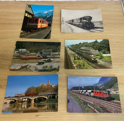 TRAIN lot 6 CARTES POSTALES  - Photo 1/2