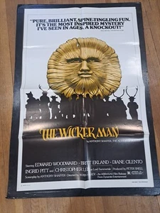 Wicker Man HORROR ORIGINAL 27X41 MOVIE POSTER CHRISTOPHER LEE EDWARD WOODWARD 2 - Picture 1 of 18