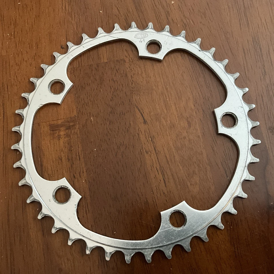 Plato Stronglight Vintage - 41 Dientes - 130 BCD - 5 Pernos - Plateado - Usado Foto 1 de 4