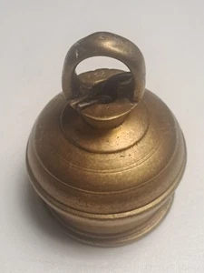 CAMPANA VINTAGE RARA ÚNICA HECHA A MANO FORMA DE TUMBA LATÓN PESADO/BRONCE - Imagen 1 de 9