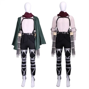 Attack On Titan Mikasa Ackerman Cosplay Costume Carnival 3D Maneuver Gear Outfit - Picture 1 of 11