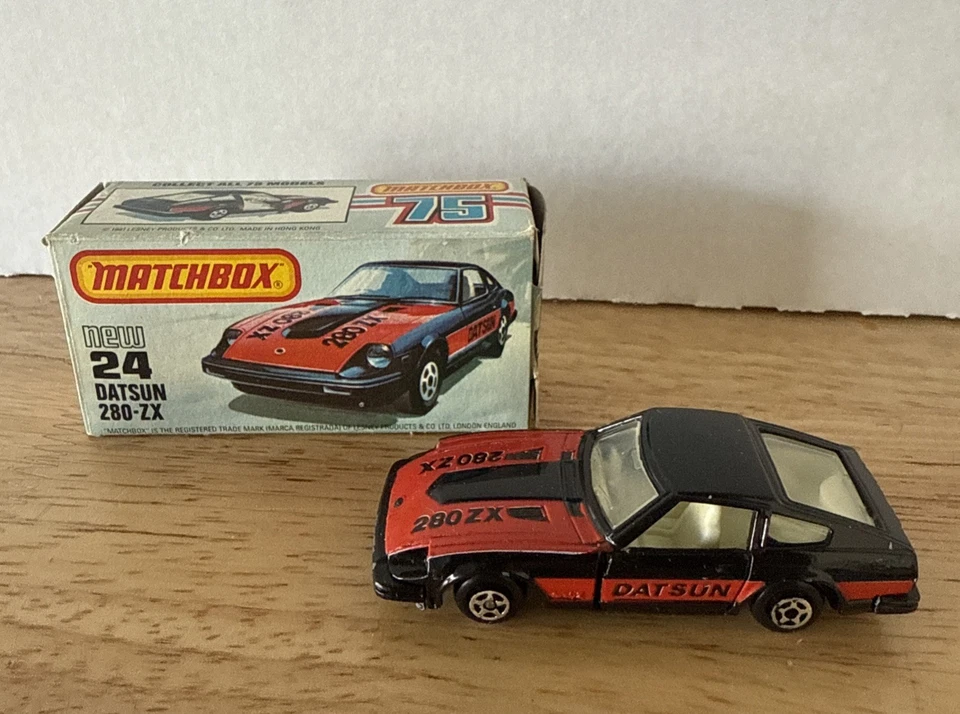 Caixa de fósforos vintage Lesney Superfast Datsun 280ZX com caixa original nº 24 fundido - Imagem 1 de 4