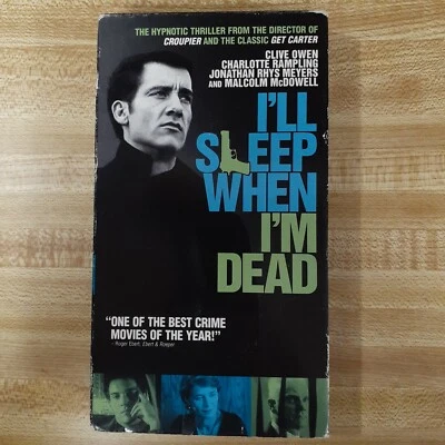 I'll Sleep When I'm Dead 2003 VHS Clive Owen Malcolm McDowell Y2K Crime/Thriller Foto 1 de 4