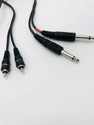 Dual RCA to 1/4” phone Jack 100-foot Male to Male Cable Stereo L and R - Image 1 of 4