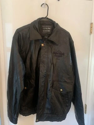 Unisex Hard Rock Guitar Co Leather Jacket - Image 1 of 4