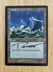 Vintage MTG Magic Island 10° Edizione Donato Giancola #335/350 Firmato Artista NM - Foto 1 di 2