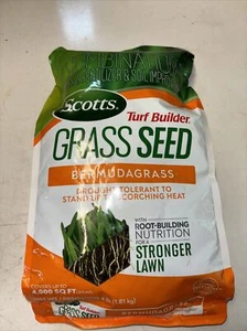 Scotts Turf Builder Grass Seed,Fertilizer And Soil 4lb Bermudagrass.A11 658 - Picture 1 of 3