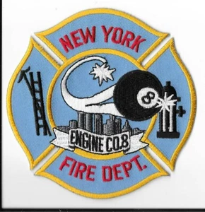 New York Fire Department (FDNY) Engine 8 Patch V2 - Bild 1 von 2