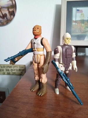 Винтажный Star Wars 1980 Bossk & Dengar Фигурки Полный Лот БЕЗ РЕПРОДУКЦИИ UNITOY MIHK! - Изображение 1 из 4