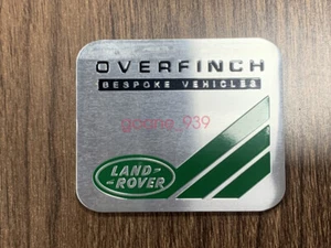 Overfinch BESPOKE VEHICLES Engine Door Metal Emblem Badge Sticker For Land Rover - Picture 1 of 5