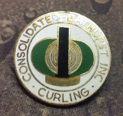 Consolidated Bathurst Inc Curling pin badge  - image 1 of 3