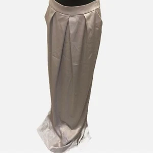 St. John Couture Maxirock formell Hochzeit grau 8 ruhig Luxus ätherisch romantisch - Bild 1 von 10