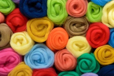 1LB Felting Wool Color Assortment Sampler, Roving Fiber 28+ Colors! Craft Fiber - Image 1 of 4
