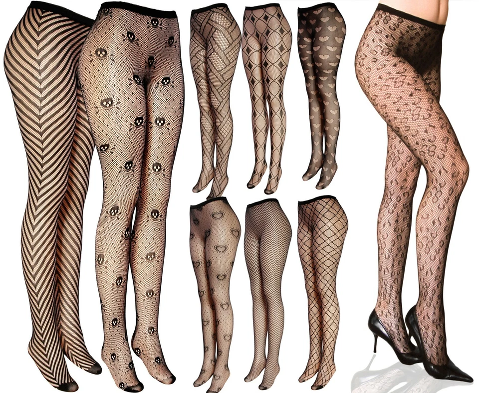 Sexy Multi Pattern Fishnet Leopard Zebra Geometric Pantyhose - Image 1 of 2