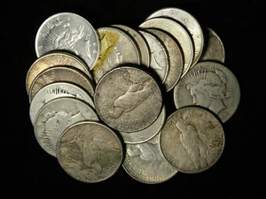Lote de monedas de dólar de plata de la paz de Estados Unidos ~ lingotes circulados 90% moneda ~ ¡Elige cuántas! - Imagen 1 de 1