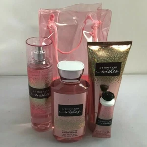 Bath & Body Works A THOUSAND WISHES Mist, Gel,B Cream,Hand Cream & Bag 5 pc SET - Picture 1 of 2