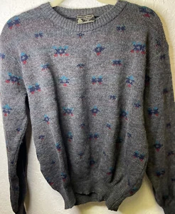 Preswick & Moore VTG Men’s Wool Sweater Sz M England Smokey Gray Subtle Pattern - Picture 1 of 6