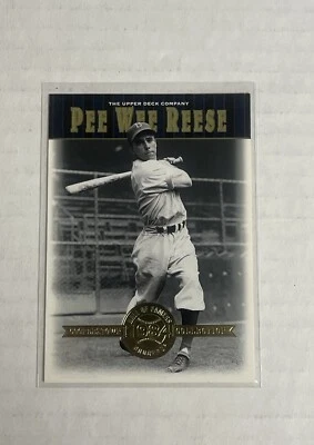 Pee Wee Reese Brooklyn Dodgers 2001 Upper Deck Hall of Famers #15 HOF - Image 1 of 2