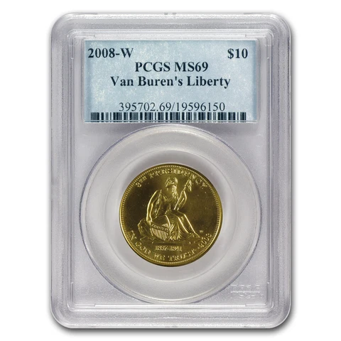 2008-W 1/2 oz Gold Van Buren's Liberty MS-69 PCGS - SKU#70688 Cover