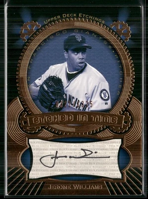 2004 Upper Deck Etchings Etched in Time Джером Уильямс #ET-JW /1325 Auto Giants - Изображение 1 из 2