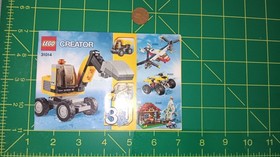 LEGO Creator 31014 Instruction Manual 3-in-1 Mini Excavator Booklet Guide Only