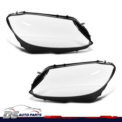 Fit For 2015-2017 Mercedes-Benz W205 C-Class Headlight Lens Covers Left & Right Foto 1 de 4