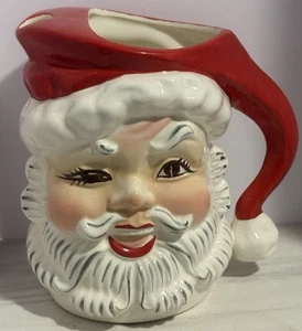 Vintage Napco LARGE WINKING SANTA PITCHER~ 6.5”~ MCM 1950’s Japan~ KDX244p~NICE! - Bild 1 von 7