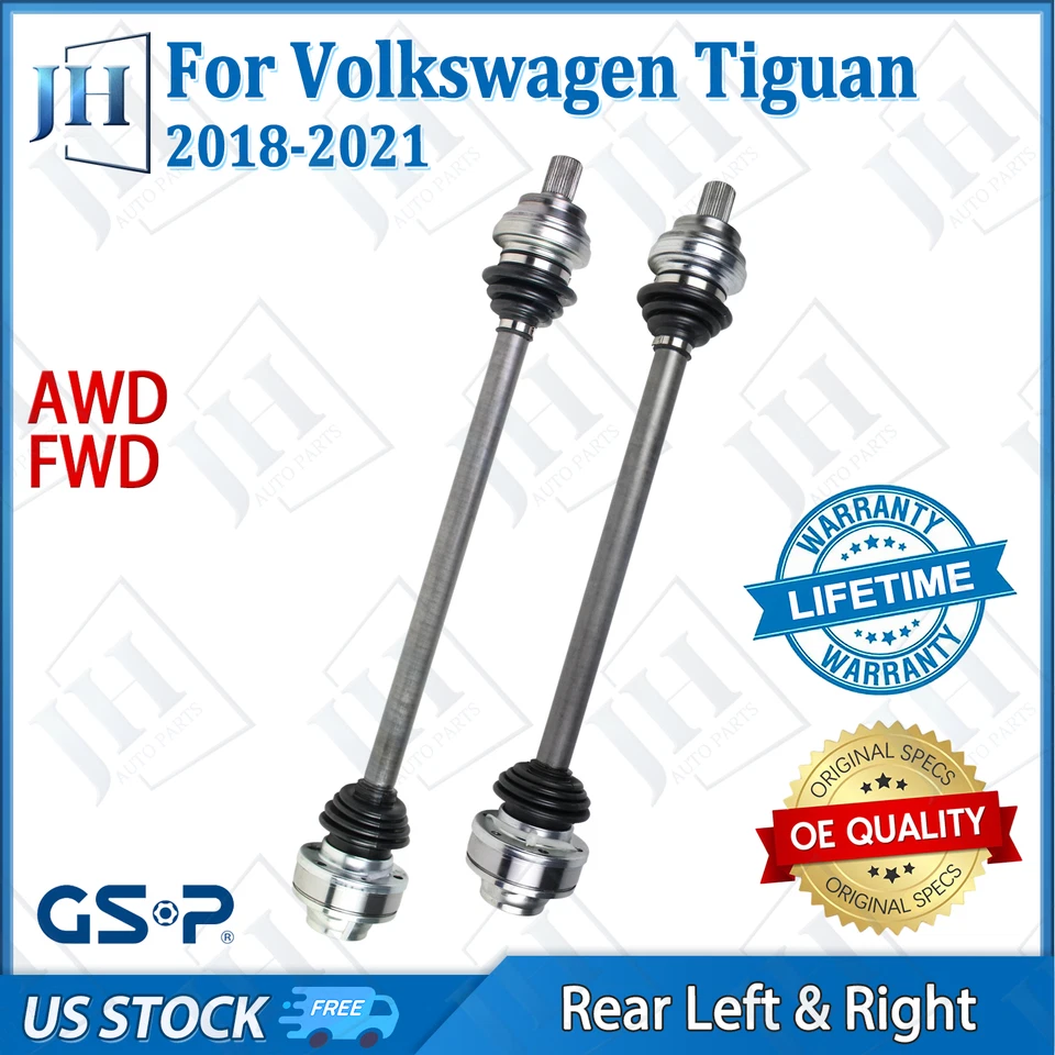 Par de ejes traseros OEM eje CV para Volkswagen Tiguan Arteon 2018 19 20 21 AWD FWD Foto 1 de 4
