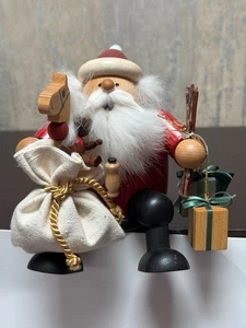 Erzgebirge Holz Räuchermann Weihnachtsmann Räuchergefäß - Jowo Volkskunst - Bild 1 von 8