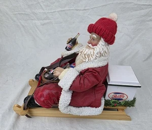 Possible Dreams 1995 Pepsi Santa Clothtique Jolly Traveler #3606 Music Box Works - Picture 1 of 9