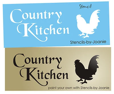 Joanie Stencil Country Kitchen Rooster Chicken Farm Market Prim Home Signs - Image 1 of 4