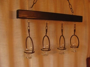 Dänische Decken Lampe Leuchter innen/außen Eisen Kerzen Kronleuchter Balken - Bild 1 von 4