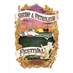 2000 LOUISIANA SHRIMP & PETROLEUM FESTIVAL POSTER - LA - ORIGINAL MINT ROLLED - Picture 1 of 1