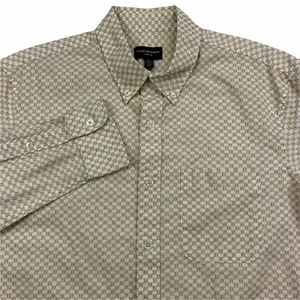 Camisa Club Monaco Calce Ajustado Manga Larga Con Botones Para Hombre Pequeña Patrón Geométrico - Imagen 1 de 8