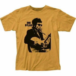 Bob Dylan Silhouette T Shirt Mens Licensed Rock N Roll Music Classic Tee Gold - Picture 1 of 2