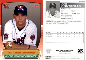 Jose Contreras 2005 Choice New York-Penn League Top Prospects #27 Card