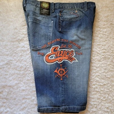 Pantalones cortos de mezclilla holgados de longitud larga Enyce Clothing Co Y2K para hombre talla 36 Foto 1 de 4
