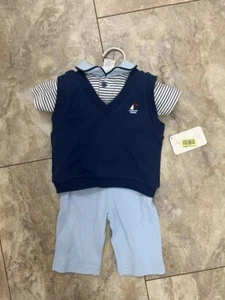 NWT Infant Boy’s Newborn 3 Piece Starting Out Pants Set - Picture 1 of 2