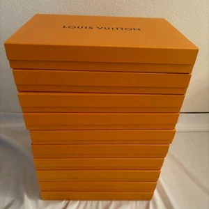 LOUIS VUITTON Caja Vacía Juego de 10 Piezas Paquete Venta Naranja Genuino JAPÓN USADO - Imagen 1 de 12