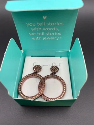 Pendientes Origami Búho Aro Chocolate Colgante Gota Nuevos en Caja  Foto 1 de 4