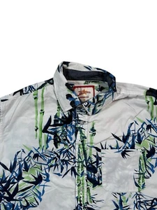 Joe Browns Men’s White Leaf Pattern Long Sleeve Shirt - Size Large - Picture 1 of 9