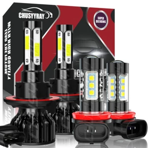 For Ford Focus 2008-2011 White LED Headlights High/Low Dual Beam Fog Light Combo - Picture 1 of 12