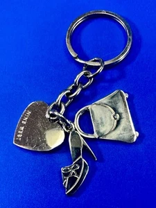 Schuh Geldbörse Herz silberfarben Charms Schlüsselanhänger - Schlüsselring Kette von Nine West - Bild 1 von 12
